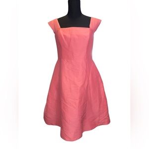 Halston Heritage Pink A-Line dress evening collection color peony
